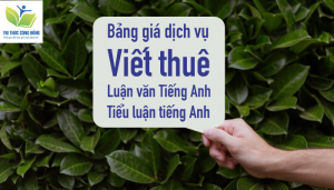 Dịch Vụ Thuê Viết Luận Văn Tiếng Anh Thạc Sĩ - Tốt Nghiệp Số 1 Việt Nam