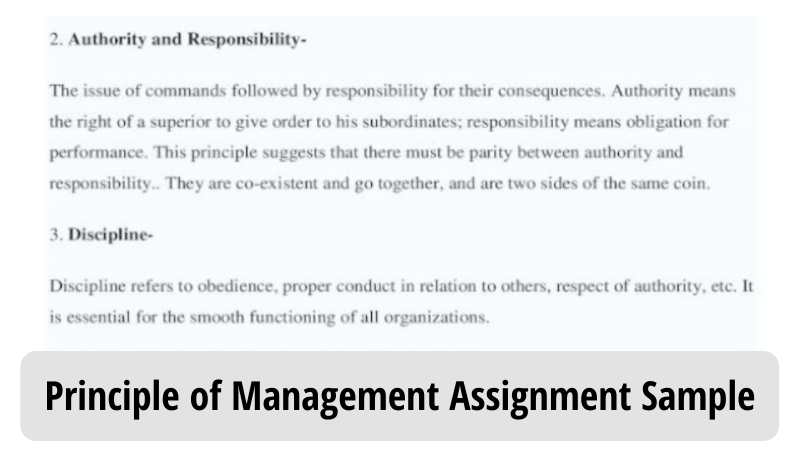 Principle of management assignment