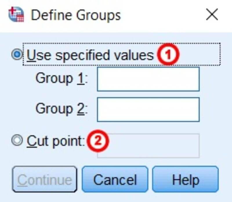 Mở hộp thoại Define Groups