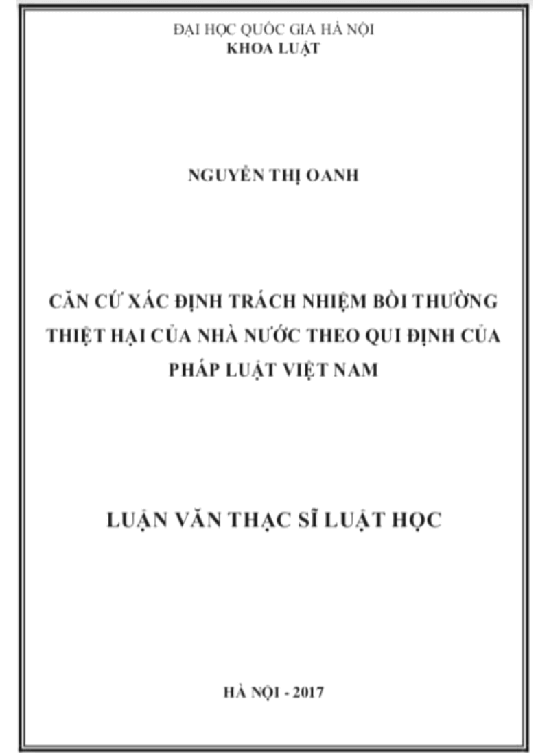 Mẫu trình bày luận văn thạc sĩ