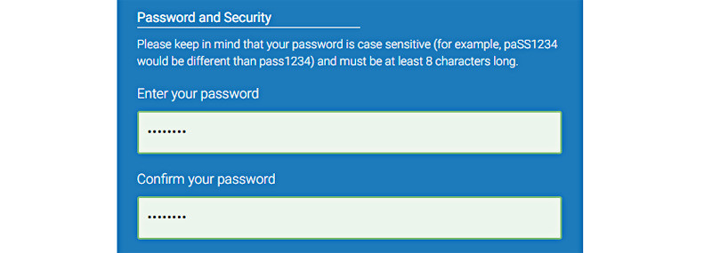 Tạo mật khẩu đăng nhập