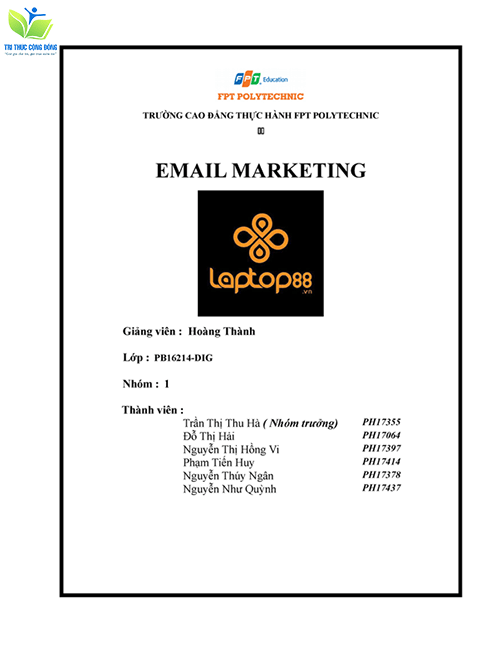 Mẫu bài assignment FPT môn email marketing