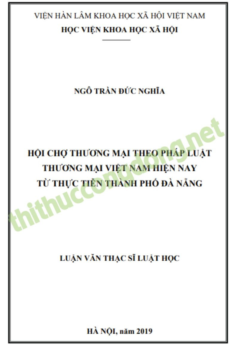 Hội chợ thương mại theo pháp luật thương mại Việt Nam 