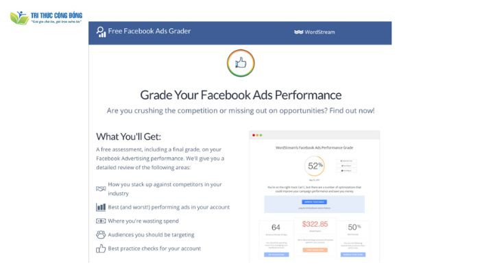 WordStream Facebook Ads Grader