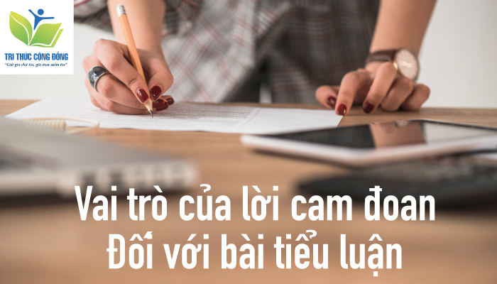 Vai trò của lời cam đoan đối với bài tiểu luận