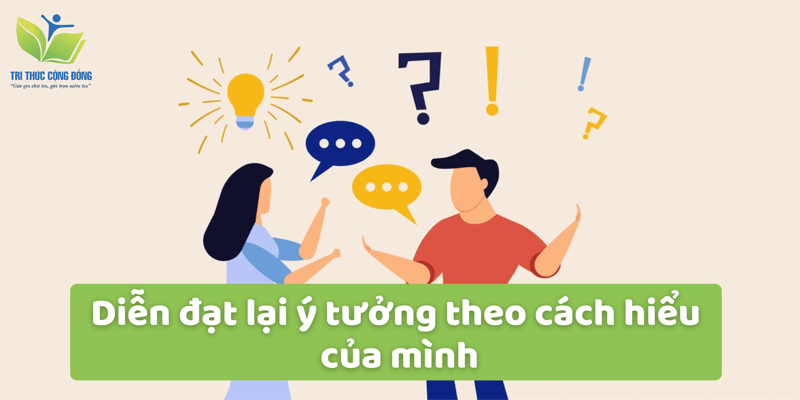 Diễn đạt lại ý tưởng theo cách hiểu của mình Diễn đạt lại ý tưởng theo cách hiểu của mình